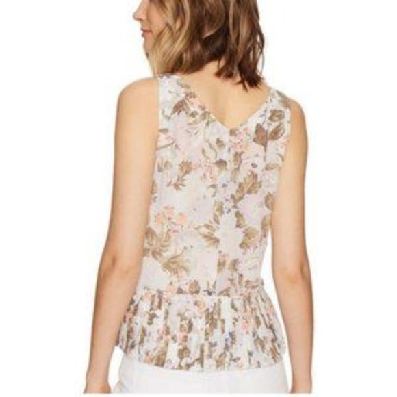 REBECCA TAYLOR Flora Silk Penelope V Neck TankTop - Picture 4 of 12